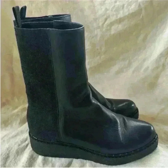 Hope By Ringstrand Soderberg Black Leather And Wool Boots Women's 37 US 6.5 EUC! - Picture 2 of 11